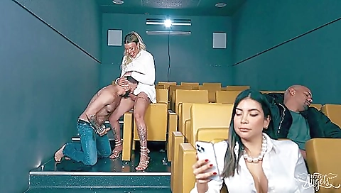 Big ass blonde fucked in the ass with an angel mouth