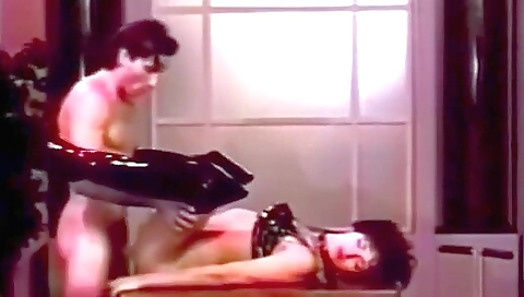 Old woman in a black stockings fucked by a huge cock