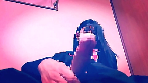 Japanese girl with a big ass and tits enjoys a facial