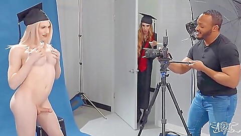 Bright blonde 18+ slut gets rammed by her black boyfriend