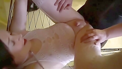 Two shy trans-shemales fucked together on the table