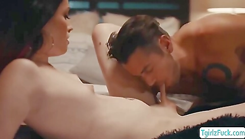 Brunette with small tits is going through a time of change