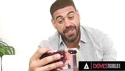 Trans lady with big boobs gets fucked in ass and creampie