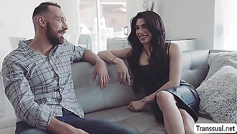 A brunette teen with a nice ass gets a big hole drilled